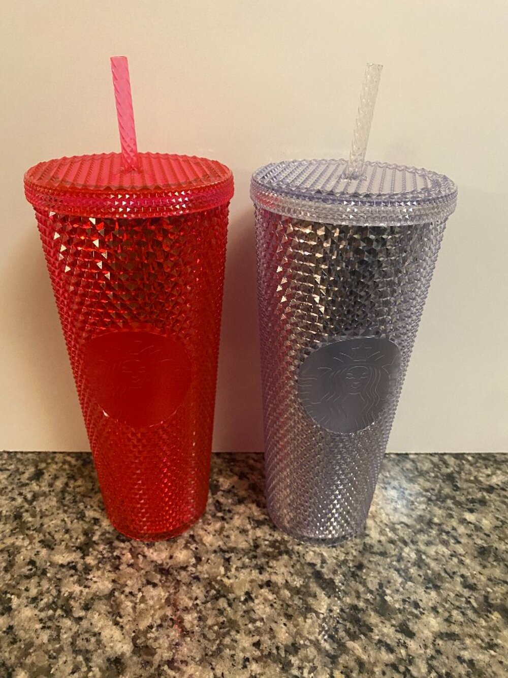Starbucks Studded Tumblers Hot Pink and Silver